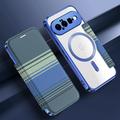 Google Pixel 11 Stylish Magnetic Flip Case with RFID Card Slots - Blue
