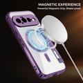 Google Pixel 11 Stylish Magnetic Flip Case with RFID Card Slots - Purple