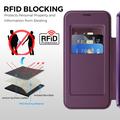 Google Pixel 11 Stylish Magnetic Flip Case with RFID Card Slots - Purple