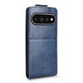 Google Pixel 11/11 Pro Vertical Flip Case with Stand - Dark Blue