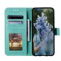 Google Pixel 11 Mandala Wallet Case with Wrist Strap - Mint Green