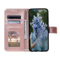 Google Pixel 11 Mandala Wallet Case with Wrist Strap - Pink