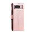 Google Pixel 11 Mandala Wallet Case with Wrist Strap - Pink