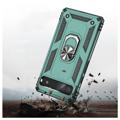 Google Pixel 6a Hybrid Case with Metal Kickstand - Green