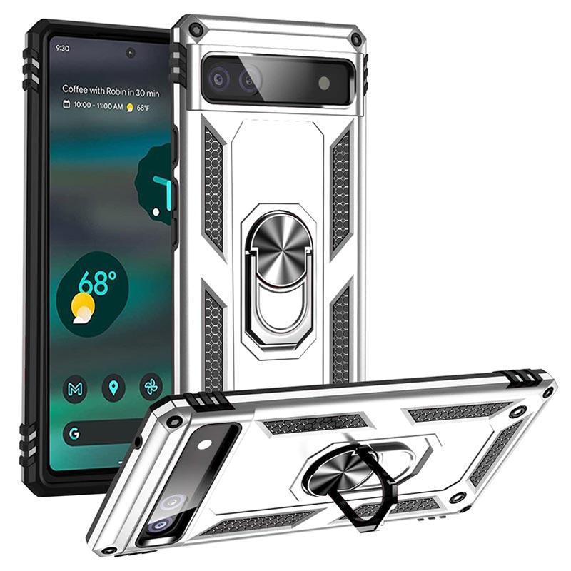 Google Pixel 6a Hybrid Case with Metal Kickstand