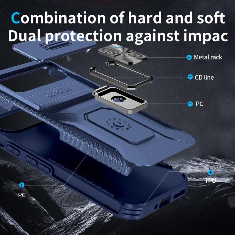 Caseswill® Hybrid Armor Case With Slide Camera Cover For Google Pixel 7/8/9/10 Series & A Models