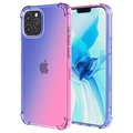 Gradient Shockproof iPhone 14 Pro Max TPU Case - Blue / Pink