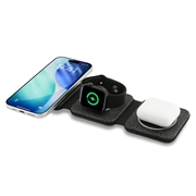 Guess 4G 3-in-1 MagSafe Magnetic Wireless Charger - Black