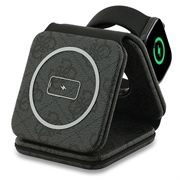 Guess 4G 3-in-1 MagSafe Magnetic Wireless Charger - Black