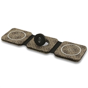 Guess 4G 3-in-1 MagSafe Magnetic Wireless Charger - Brown