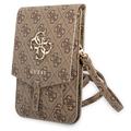 Guess 4G Big Logo Smartphone Bag with Card Pockets - Brown