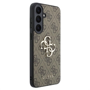 Samsung Galaxy S26 FE Guess 4G Big Metal Logo Hybrid Case - Brown