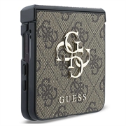 Samsung Galaxy Z Flip8 Guess 4G Big Metal Logo Hybrid Case - Brown