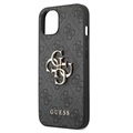 Guess 4G Big Metal Logo iPhone 13 Hybrid Case - Black