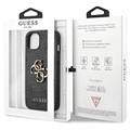 Guess 4G Big Metal Logo iPhone 13 Hybrid Case - Black