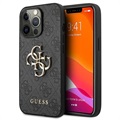 Guess 4G Big Metal Logo iPhone 13 Pro Max Hybrid Case - Black