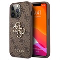 Guess 4G Big Metal Logo iPhone 13 Pro Max Hybrid Case - Brown