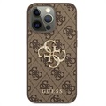 Guess 4G Big Metal Logo iPhone 13 Pro Max Hybrid Case - Brown