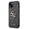 Guess 4G Big Metal Logo iPhone 14 Hybrid Case - Black