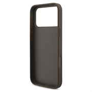 iPhone 18 Pro Guess 4G Big Metal Logo Hybrid Case - Brown