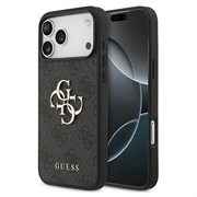 iPhone 18 Pro Max Guess 4G Big Metal Logo Hybrid Case - Grey