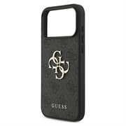iPhone 18 Pro Max Guess 4G Big Metal Logo Hybrid Case - Grey