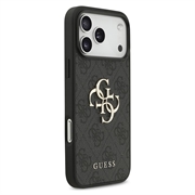 iPhone 18 Pro Max Guess 4G Big Metal Logo Hybrid Case - Grey
