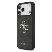 iPhone 18 Pro Max Guess 4G Big Metal Logo Hybrid Case - Grey