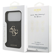 iPhone 18 Pro Max Guess 4G Big Metal Logo Hybrid Case - Grey