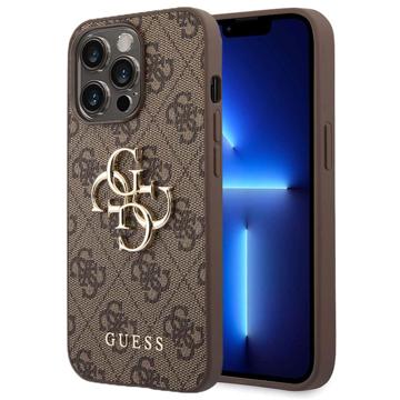 Guess 4G Big Metal Logo iPhone 14 Pro Hybrid Case