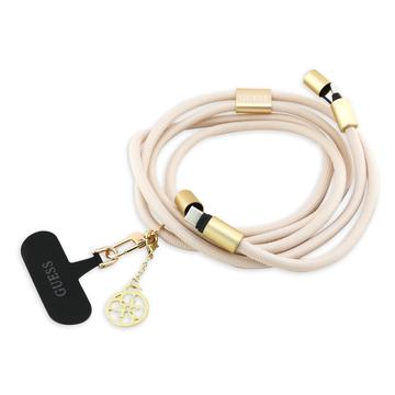 Guess 4G Charm Crossbody Strap & USB-C Cable - 1.5m - Beige