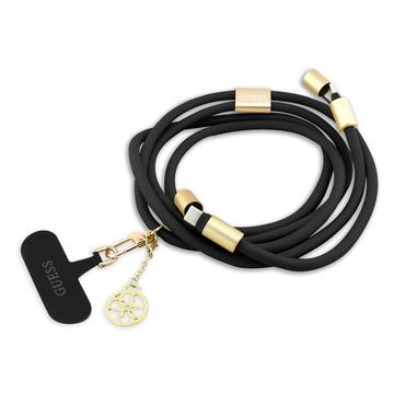 Guess 4G Charm Crossbody Strap & USB-C Cable - 1.5m - Black