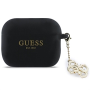AirPods Pro 3 Guess 4G Charm Silicone Case - Black