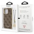 Guess 4G Charms Collection iPhone 13 Pro Max Hybrid Case - Brown