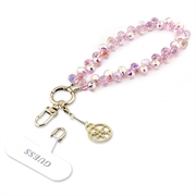 Guess 4G Crystals Charm Universal Wrist Strap - Pink