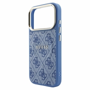 iPhone 18 Pro Guess 4G Gold Frame Case - MagSafe Compatible - Blue