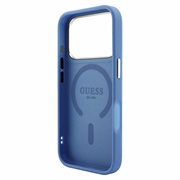 iPhone 18 Pro Guess 4G Gold Frame Case - MagSafe Compatible - Blue