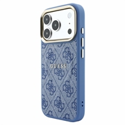 iPhone 18 Pro Guess 4G Gold Frame Case - MagSafe Compatible - Blue