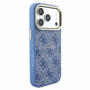 iPhone 18 Pro Guess 4G Gold Frame Case - MagSafe Compatible - Blue