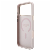 iPhone 18 Pro Max Guess 4G Gold Frame Case - MagSafe Compatible - Pink