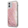 Guess 4G Liquid Glitter iPhone 12 Mini Hybrid Case - Pink