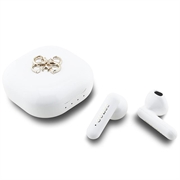 Guess 4G Metal Logo True Wireless Earphones - White