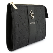 Guess 4G Peony Stripe Metal Logo Handbag - Black