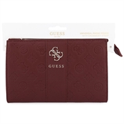 Guess 4G Peony Stripe Metal Logo Handbag - Burgundy