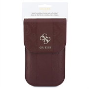 Guess 4G Peony Stripe Metal Logo Phone Bag - Burgundy