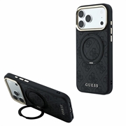 iPhone 18 Pro Max Guess 4G Ring Stand MagSafe Case - Black