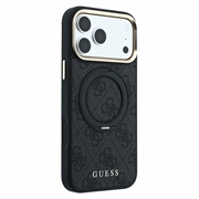 iPhone 18 Pro Max Guess 4G Ring Stand MagSafe Case - Black