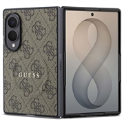 Samsung Galaxy Z Fold8 Guess 4G Script Metal Logo Magnetic Case - Brown