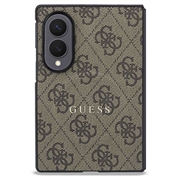 Samsung Galaxy Z Fold8 Guess 4G Script Metal Logo Magnetic Case - Brown