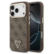 iPhone 18 Pro Guess 4G Strass Triangle Logo Gold Frame MagSafe Case